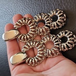 Asymmetry clip on earrings